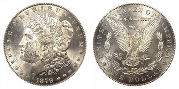 MORGAN SILVER DOLLAR - 1879 S Reverse 78 - AU