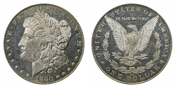 MORGAN SILVER DOLLAR - 1880 CC Reverse 79 - MS66