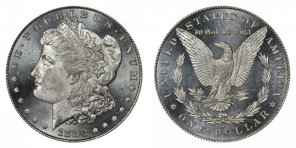 MORGAN SILVER DOLLAR - 1880 S - EXTRA FINE