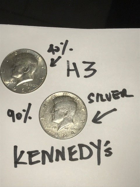 2 Silver Kennedy Half Dollars - One 1964 & One from 1965 - 1970 - US CoinSpot