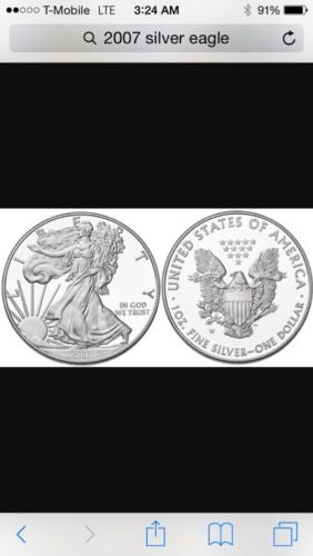 2007 Silver Eagle Dollar - US CoinSpot