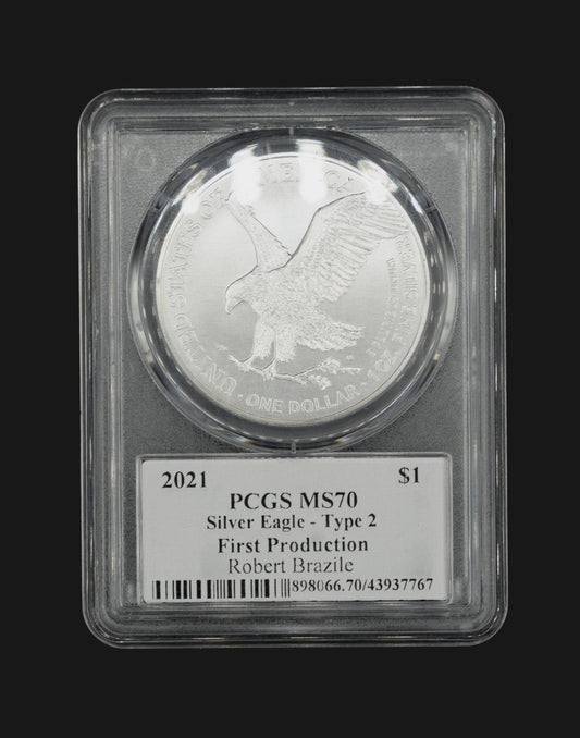 2021 Fine American Silver Eagle Dollar Type 2 / Uncirculated / Great Condition - US CoinSpot