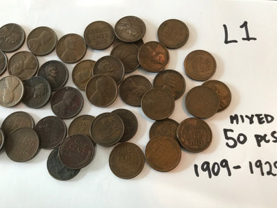 50 Old Wheats - At least 5 Dated Before 1929 - US CoinSpot