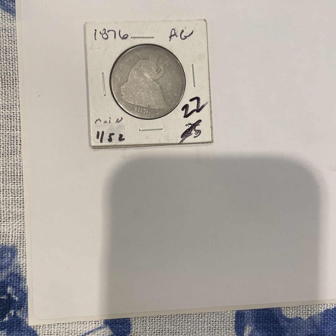 Kp41Type collection:1857FE c, ‘67 5c, 36bust 10c, 87 10c, 78 25c, ‘76Half, 20sQ