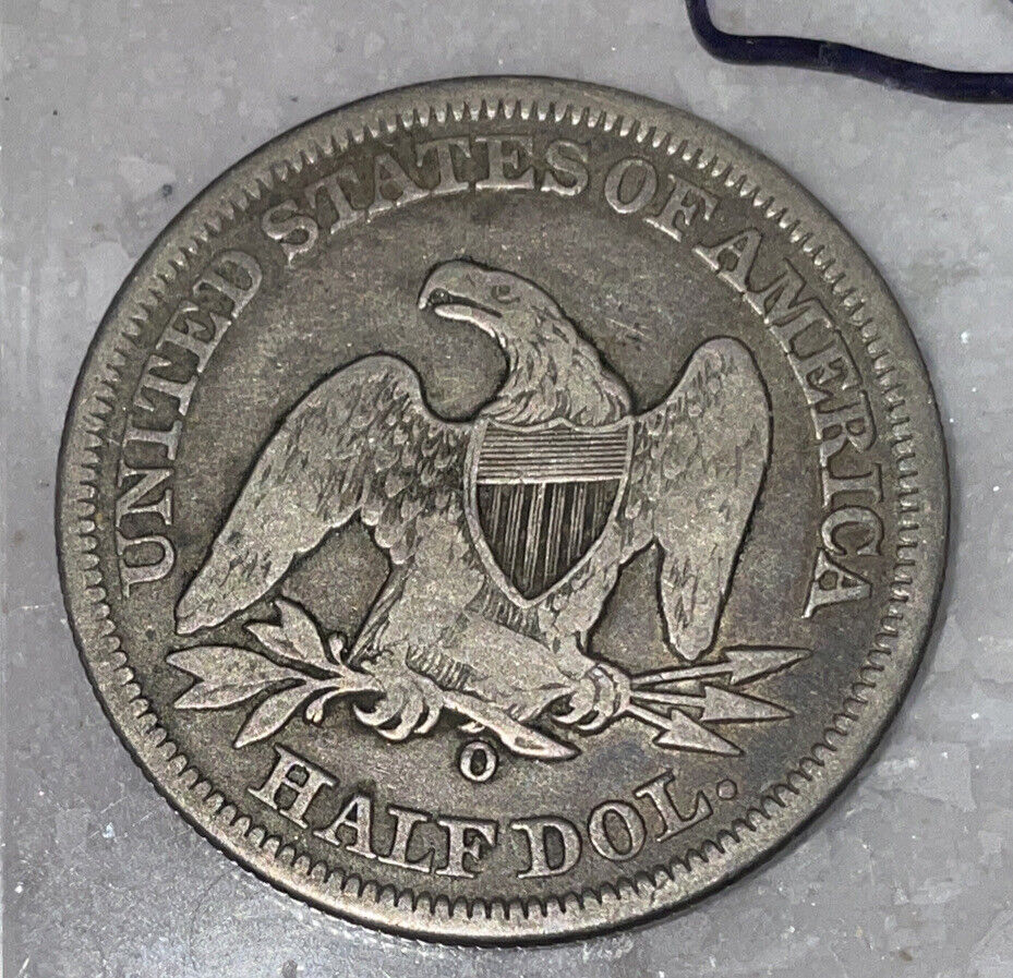 1854 O Seated Liberty Silver Half Dollar choice VF no problems collectible