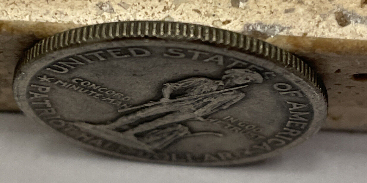 Lexington/Concord Sesqi commemorative Minute Man 1925 Silver Half $ Extra Fine