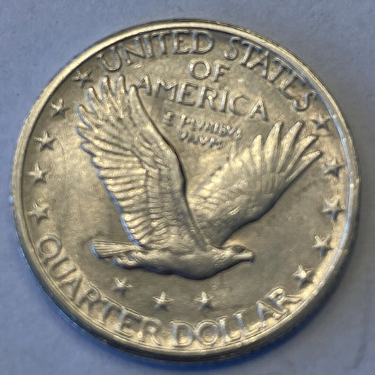 Gorgeous 1919 s Borderline Uncirculated Standing Liberty Silver Quarter FreeShip