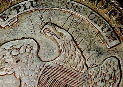 Great looking Extra Fine 1831 Capped Bust Silver Half Graffiti Dmg gr8 Filler