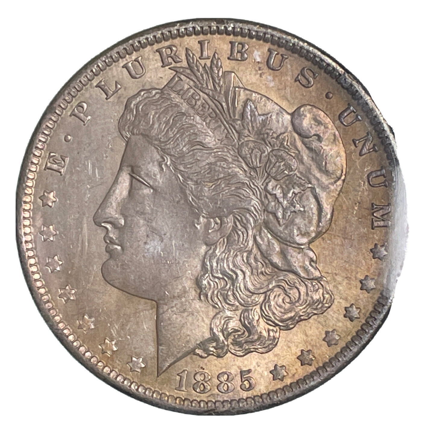 1885o morgan silver$ Superb PQ Unc Super Details Lt Golden Tones Price Slashed