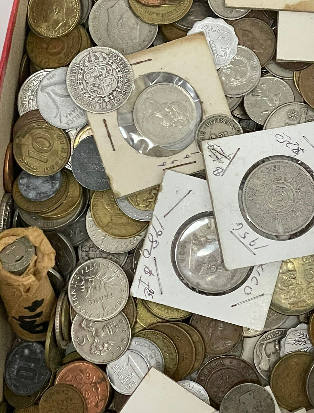 $49 WORLD coin/note grab bags guaranteed to include silver coins! FREE Shipping!