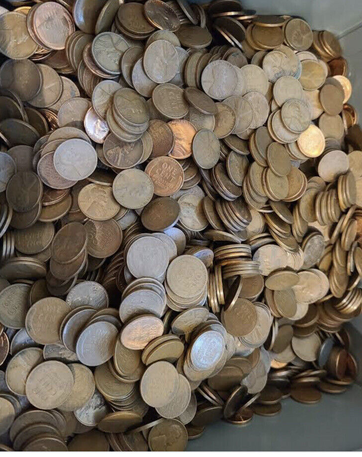 E Duffy’s Lot 1/2 ROLL (25)1909-58 LINCOLN WHEAT CENTS Unsearched +Antique100 Yr