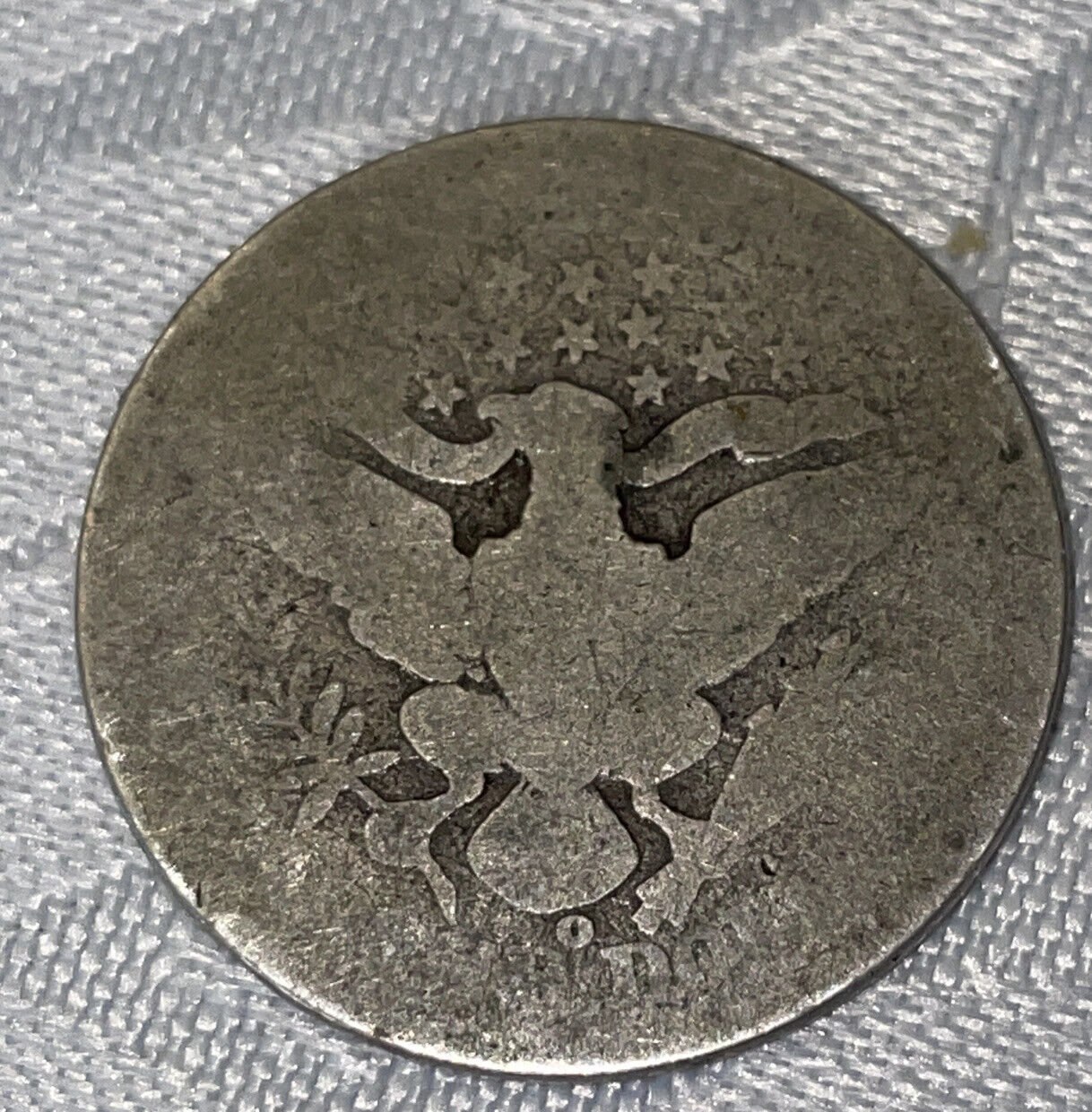 1909-O Scarce Silver Barber Quarter Poor Condition Specimen lo ballFREE SHIPPING