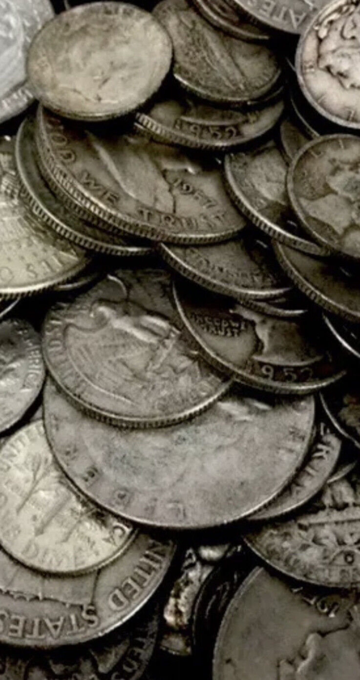 “Ran-dime” silver coin lot Face Value 50 cents. all coins over 60 years old! #B3
