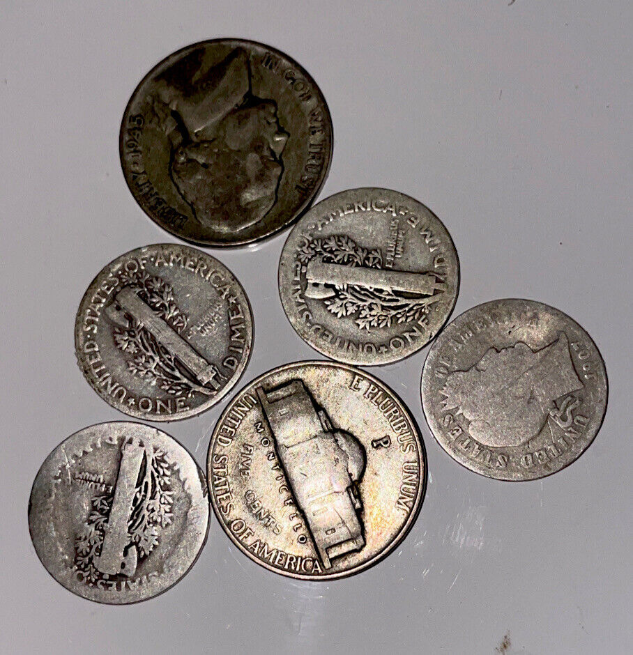 @Ran-dime” silver coin lot Face Value 50 cents. all coins over 60 years old! #A6