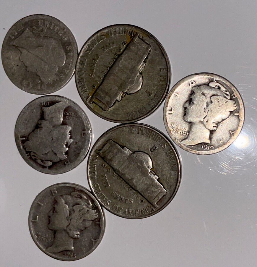 “Ran-dime” silver coin lot Face Value 50 cents. all coins over 60 years old! #B2