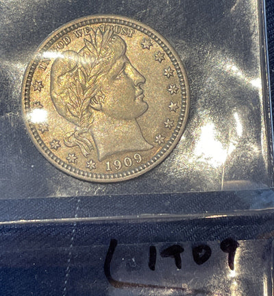 Esoteric 1909 BU Barber Liberty Laureate Quarter Super for any Collection
