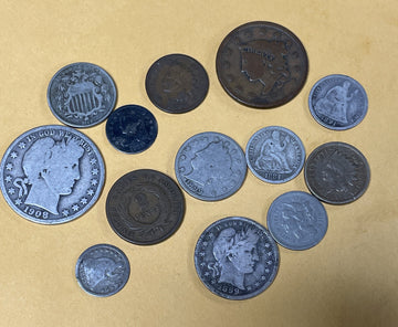 Lucky 13 Pcs TYPE Coin paradise! 1829-1899 Super Set! no major issues. Gr8 Deal