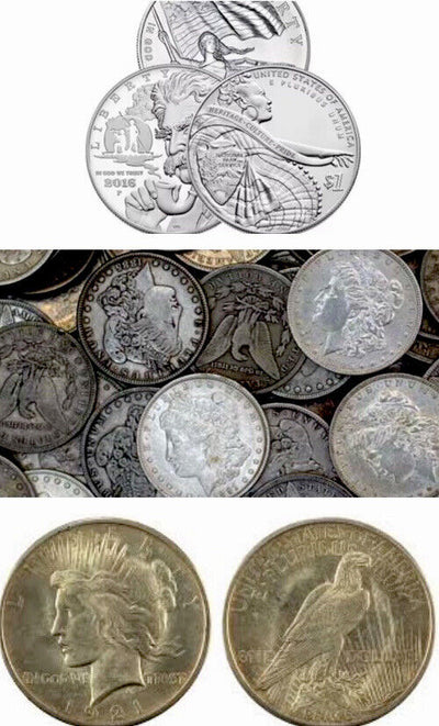 X2 Random US silver dollar 26.7grams weight average circulated lowest price eBay