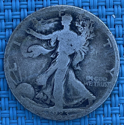 1923 s Silver Walking Liberty Half $ 100 yr old good coin!