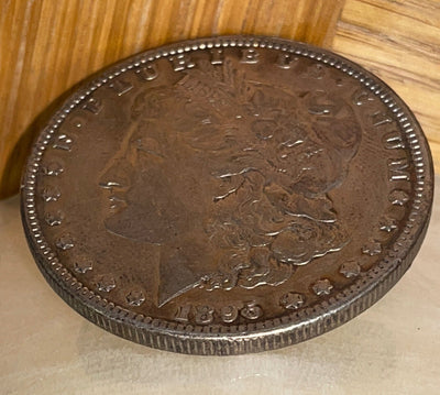 1895 o Choice AU Morgan Silver $ nice luster reflective surface Free S&H