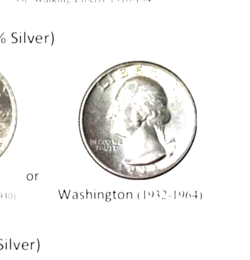 lot 3: Old Silver Quarters with date effectively circulation! Min 70 yrs old