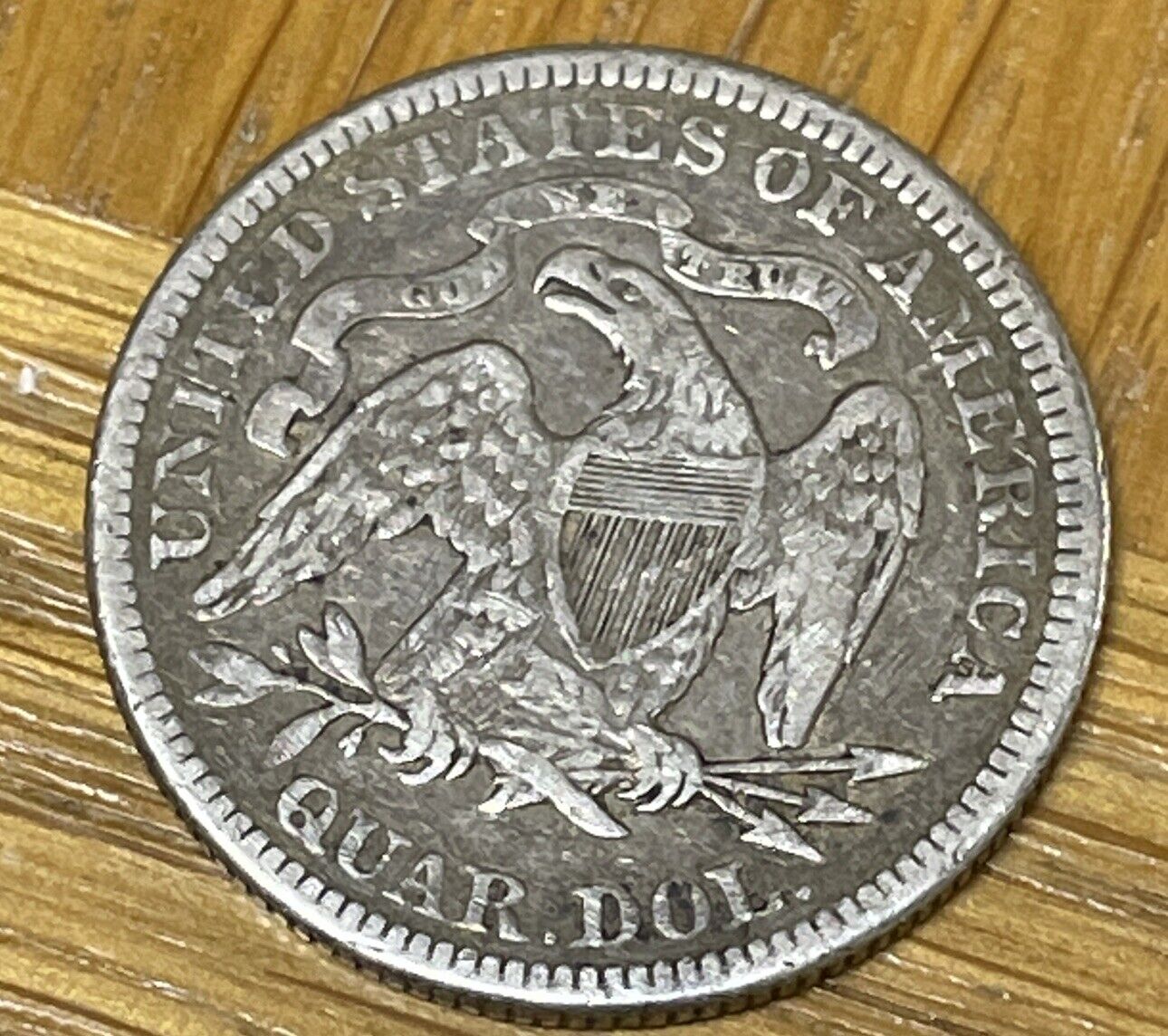 beautiful Type 5 1877 seated silver quarter VF to Extra Fine sharp features
