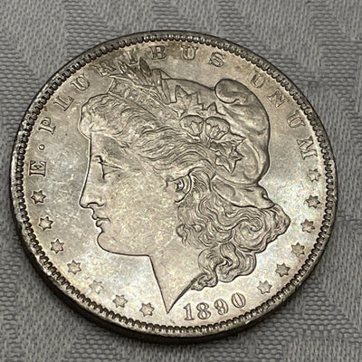 choice BU 1890 0 mirror proof like astounding coin!