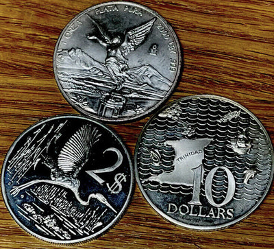 3 Random World Crowns min 50g 800 fine, most Sterling Or 900 Silver. Great.