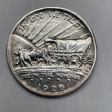 1926 s oregon trail silver half dollar choice uncirculated commemorative beauty