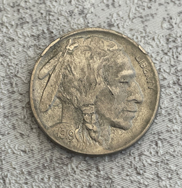 Eye Popping AU 1919D Indian/Buffalo nickel with mint errors/ Price Cut!