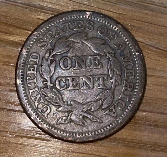 1848 Braided Hair large cent fine