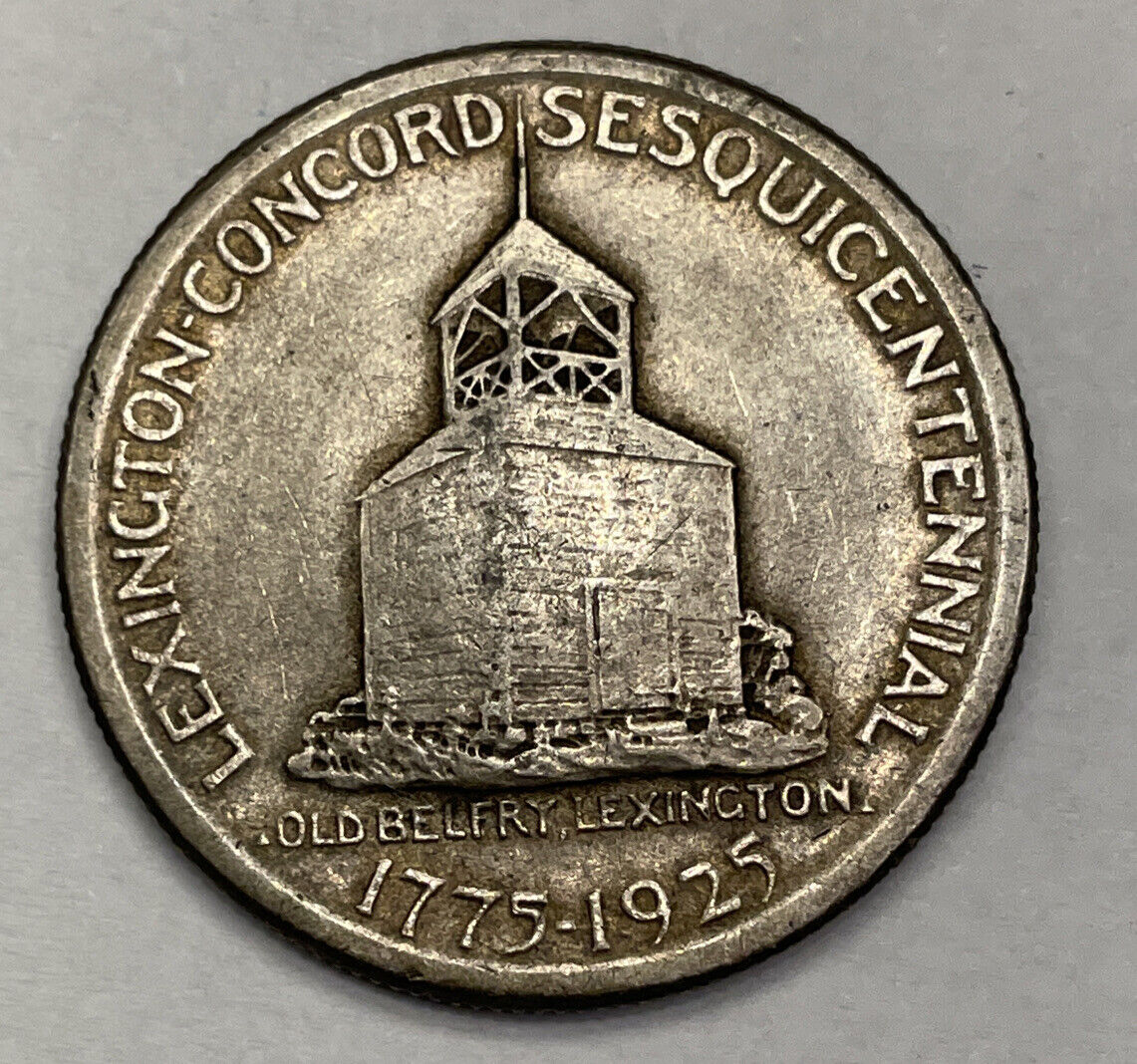 Lexington/Concord Sesqi commemorative Minute Man 1925 Silver Half $ Extra Fine