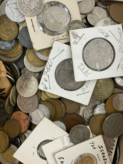 $49 WORLD coin/note grab bags guaranteed to include silver coins! FREE Shipping!