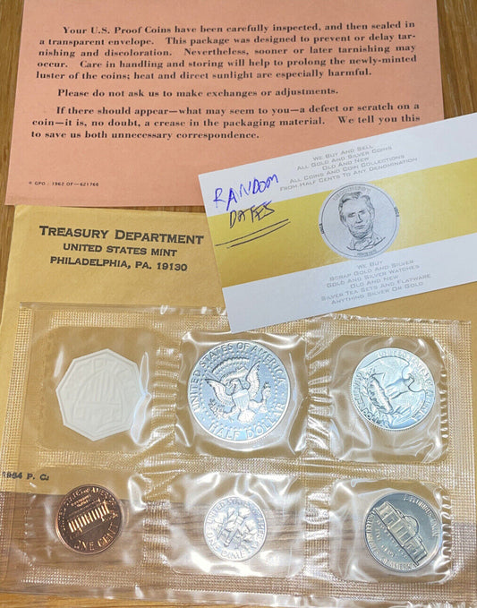 Random Date proof US Silver proofset with original box &certificate authenticity