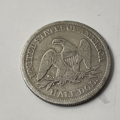 1854 Seated Liberty Half Dollar Arrows at date choice Fine great piece oldsilver