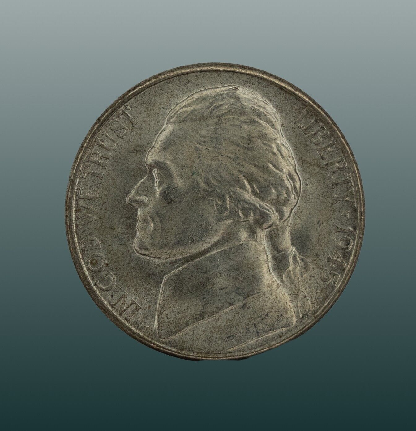 1945 Jefferson Silver Nickel / Uncirculated / Very Good Condition