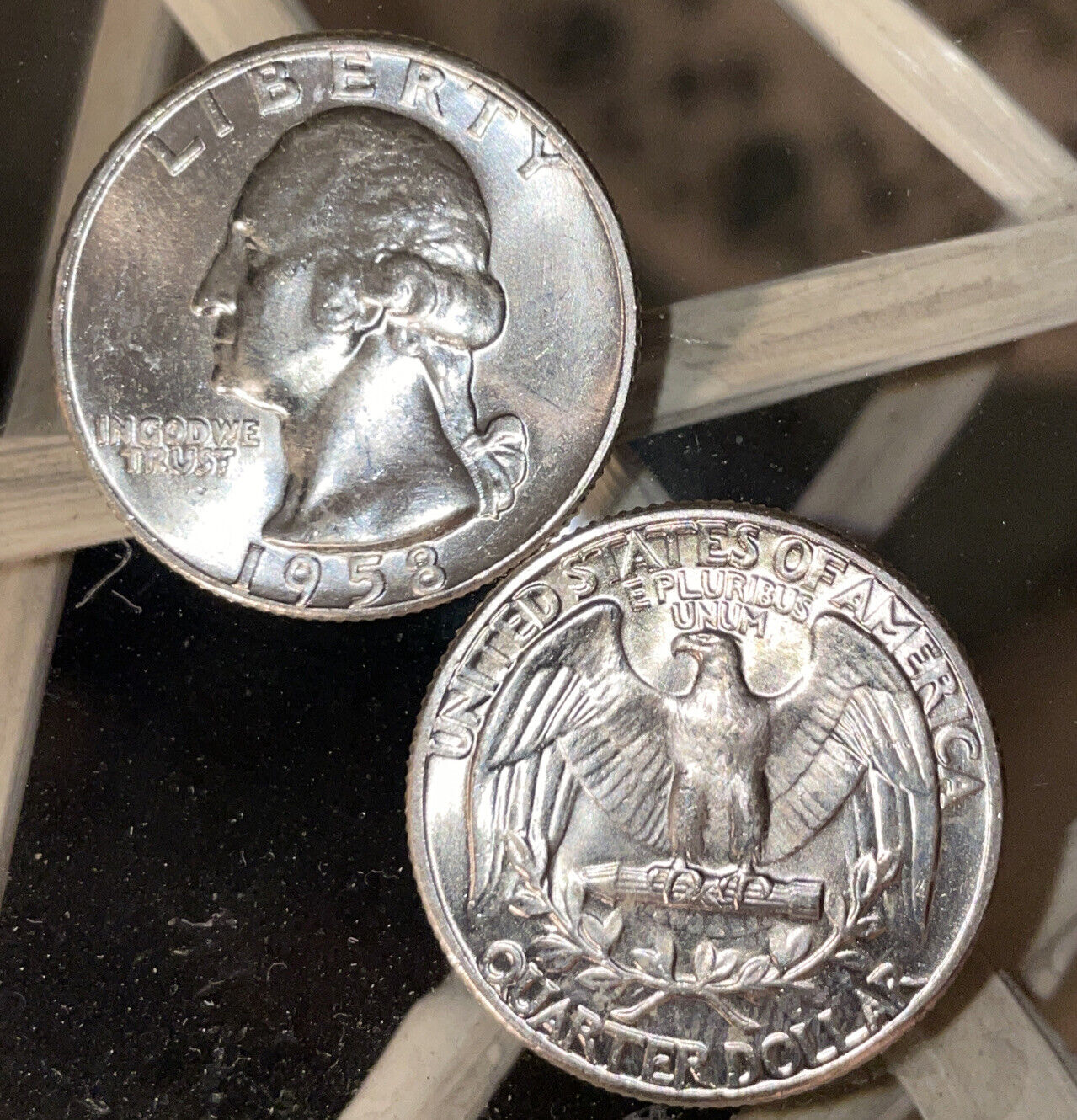 @3 1 piece Gorgeous PQ Gem Uncirculated 1958 P Silver Quarter from roll- Lo Ship