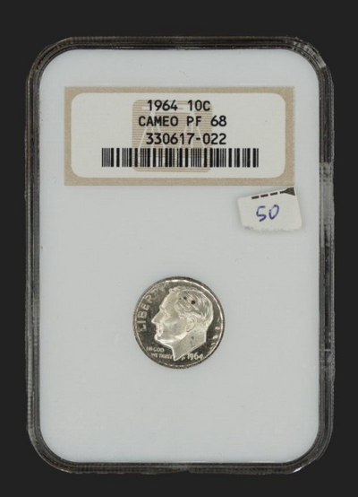 1964 Silver Dime / 10C / Uncirculated / Mint Condition