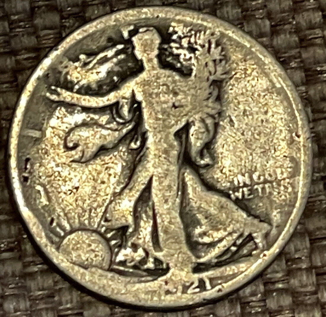 1921 Walking Liberty Silver Half Dollar Coin Good++ Key and Rare Date Free S&H