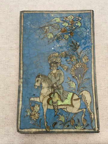 Hand Painted & Glazed Oriental Earthenware Botanic Garden Tile Size About 9 X14”