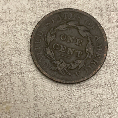 1837 Coronet Head large cent fine details dark toned Copper and Old Goodie!