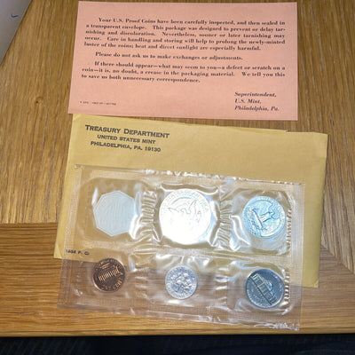 Random Date proof US Silver proofset with original box &certificate authenticity