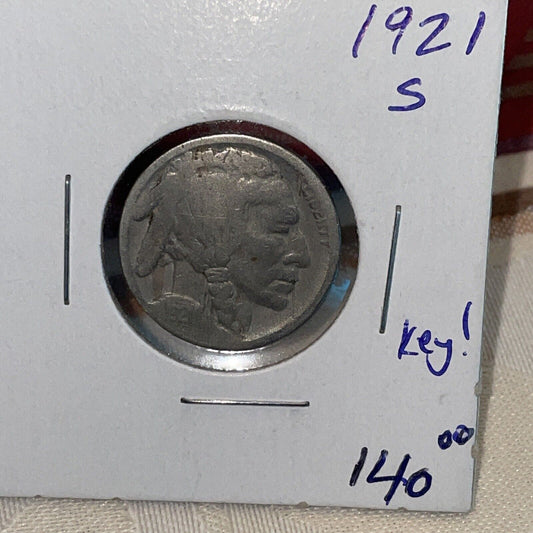 1921 s buffalo nickel key date filler still valuable in low condition