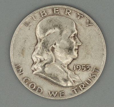 1953 D Benjamin Franklin Silver Liberty Half Dollar lo price & shipping