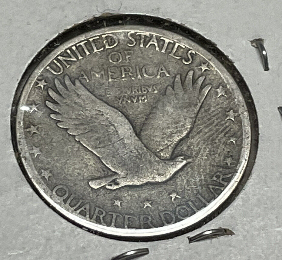 1918 s lt date VG Silver Standing Lib Quarter nice features