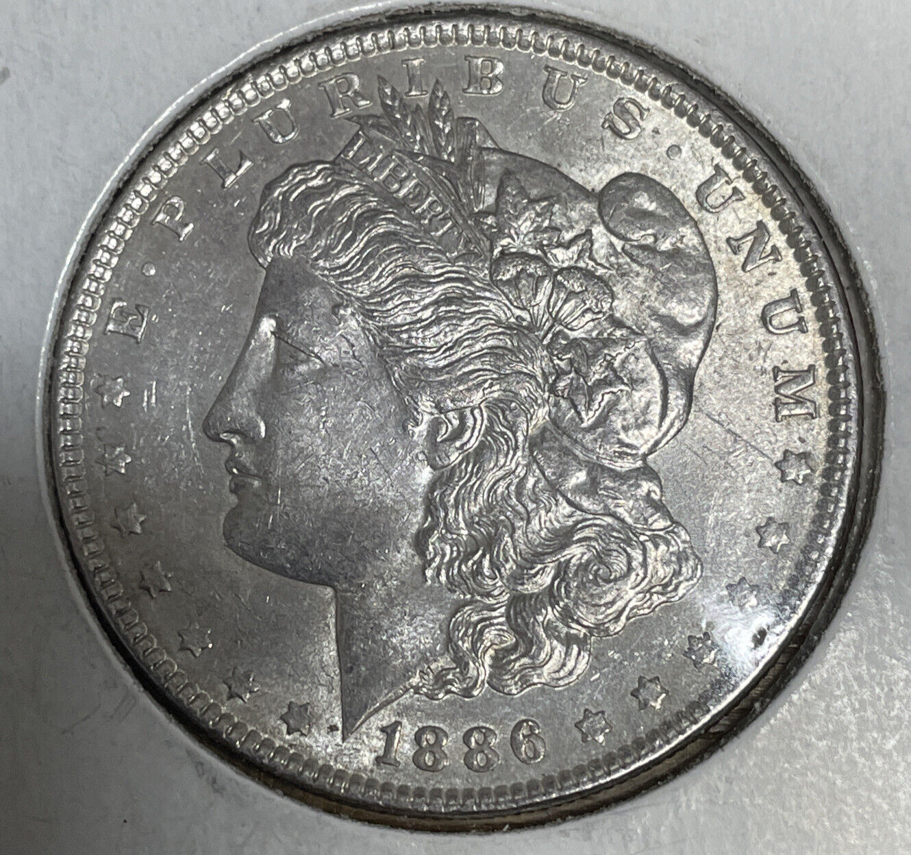 1886 BU Morgan Silver Dollar nice features