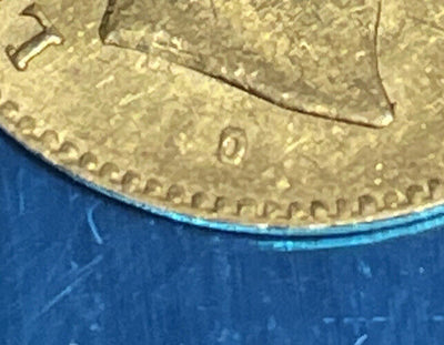 1877 D Germany Bavaria Gold 5 Mark Ludwig II Choice About Uncirculated Piece BIN