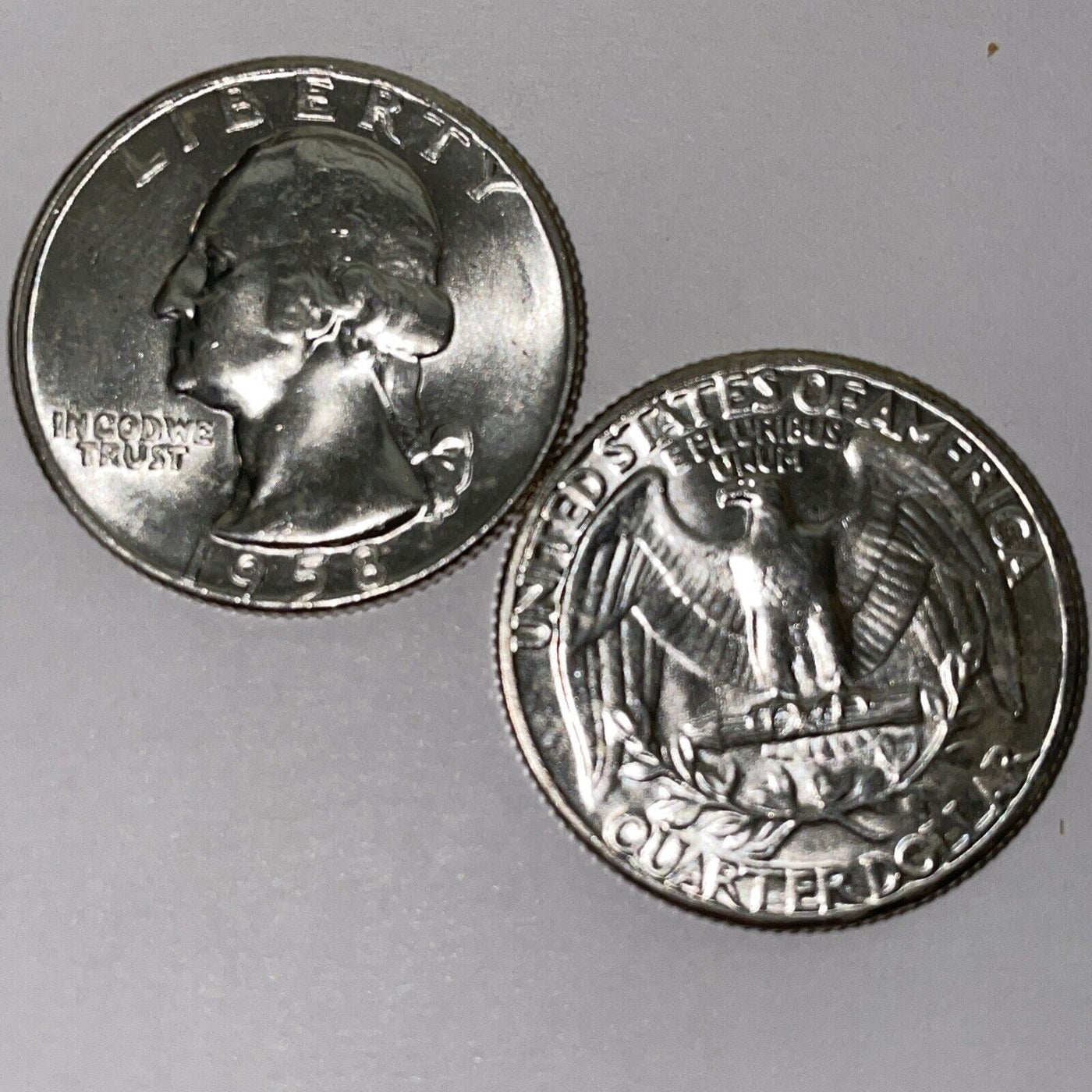 Souper 7: 4x1955D + 3x1958P GEM BU 90% SILVER 25c Fresh from Roll Free Shipping!