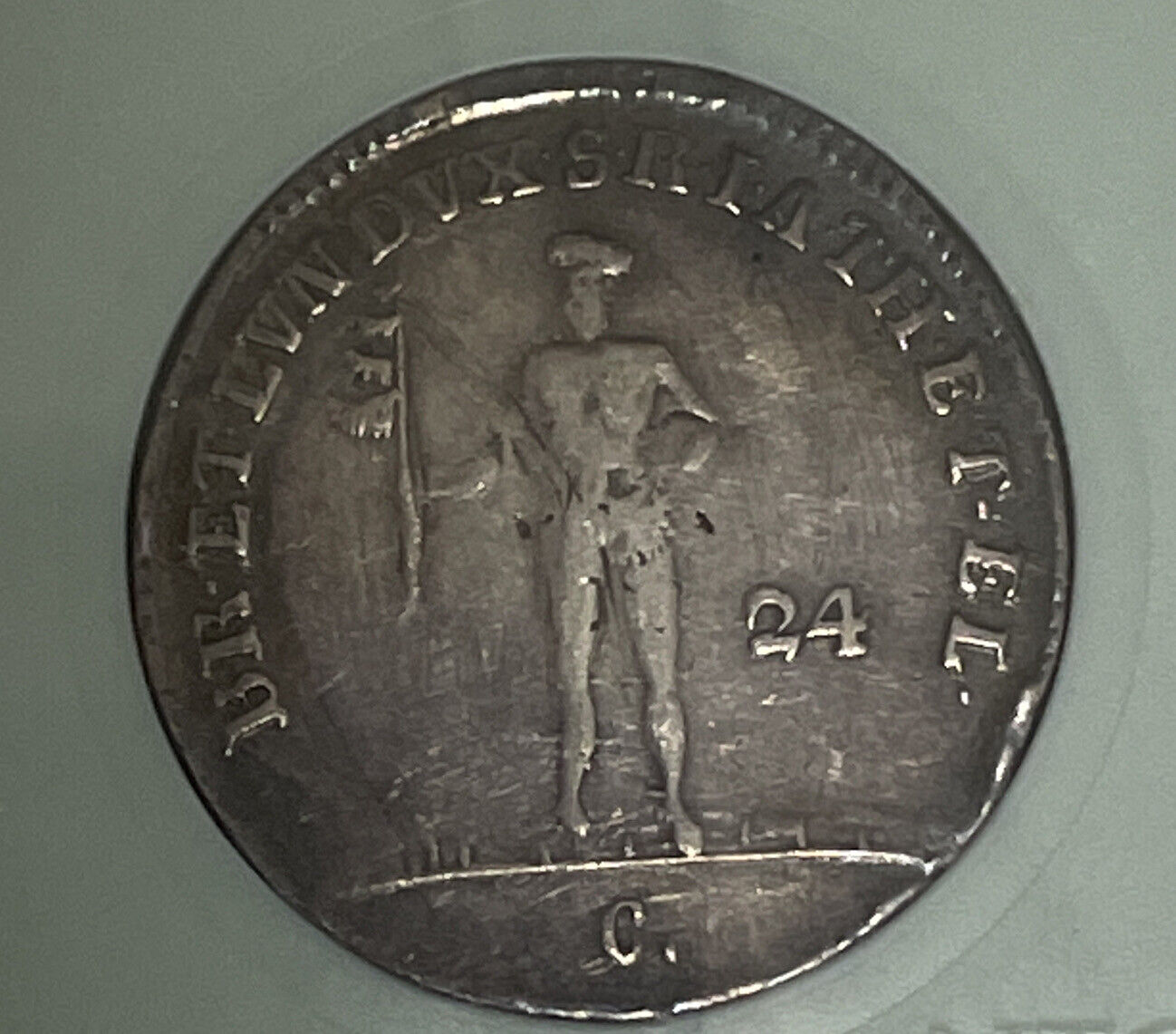 Brunswick LunHannover 2/3 Thaler Scarce VF 1789C soldier/Shield free SH PriceCut