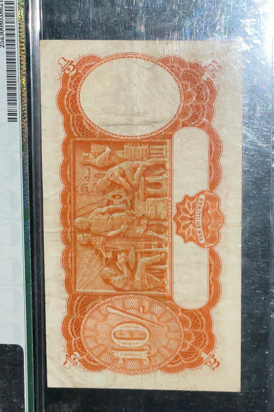 PMG VF30 Australia 10 Shilling 1939 Sheehan/ McFarlane Note Price Cut!